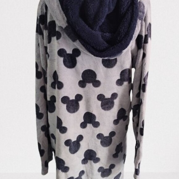 Disney Micky Mouse Fleece Women's Pullover Top Size Extra Large Grey and Blue - Picture 6 of 8